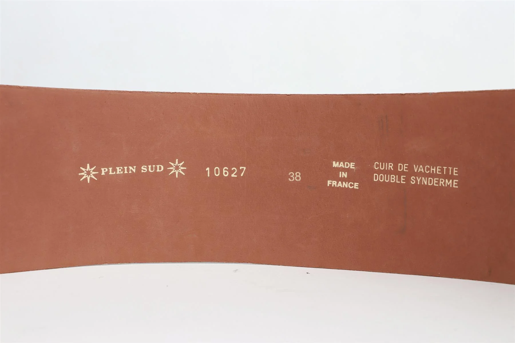 PLEIN SUD CREAM LEATHER WAIST BELT FR 38 UK 10 - Image 18