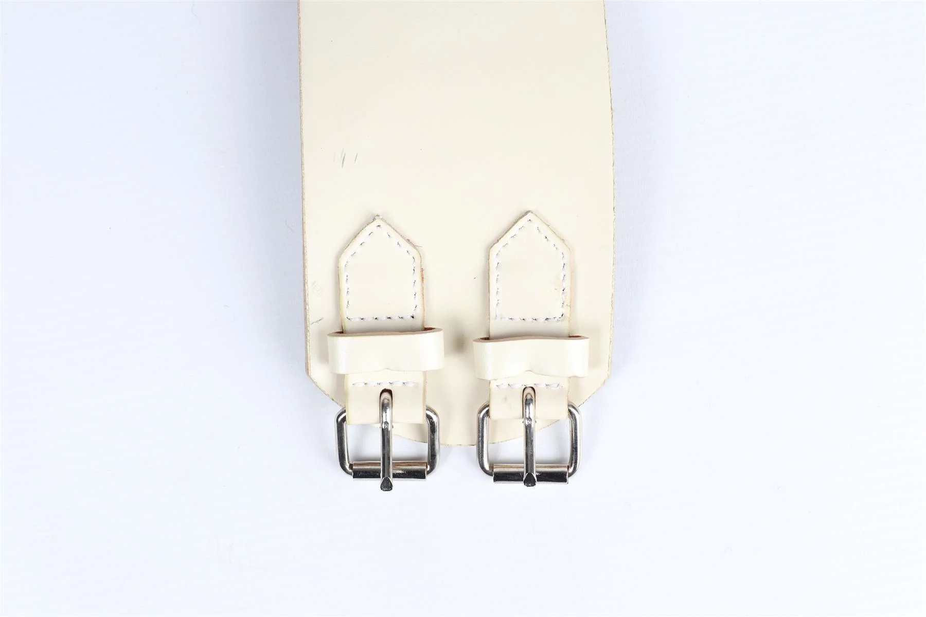 PLEIN SUD CREAM LEATHER WAIST BELT FR 38 UK 10 - Image 3