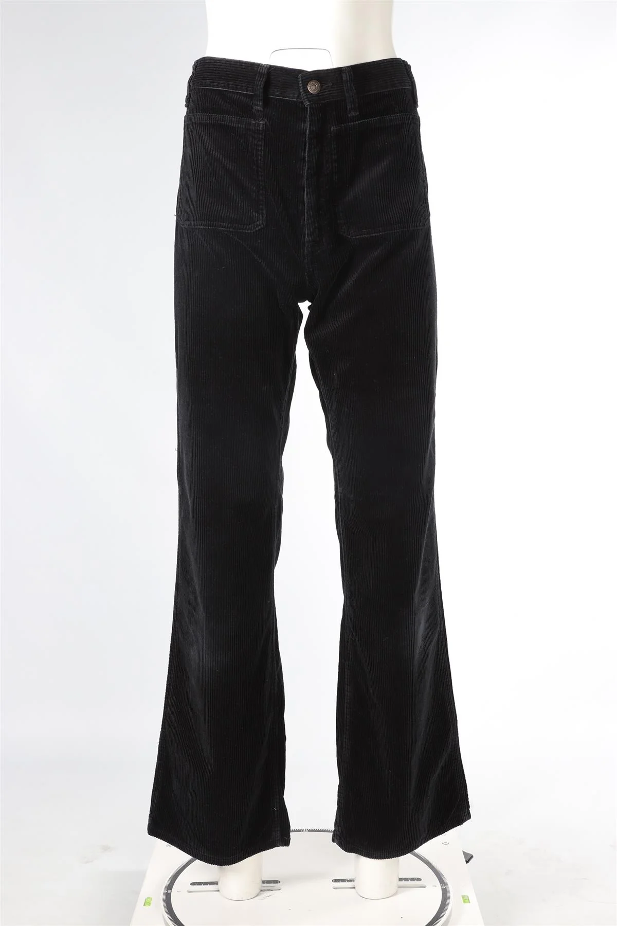 POLO RALPH LAUREN BLACK CORDUROY FLARED PANTS US 6 UK 10 - Image 2
