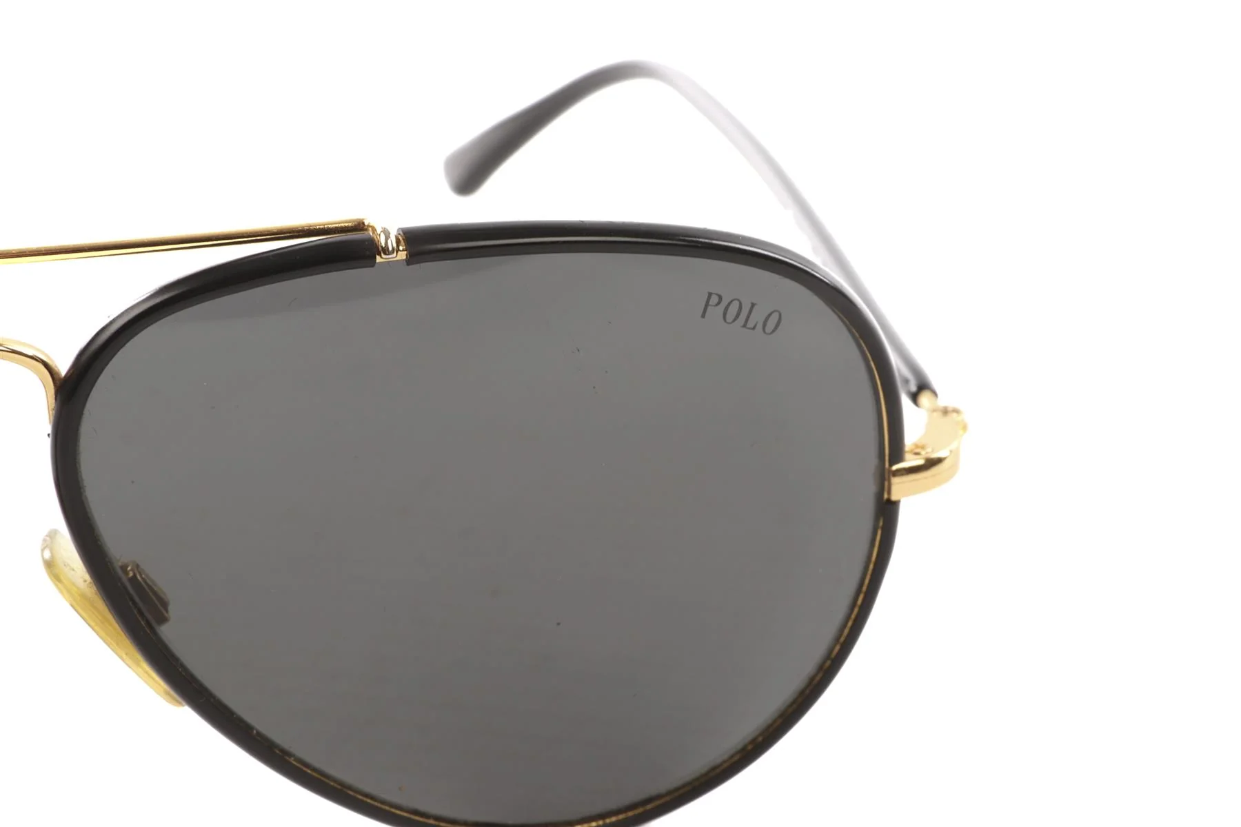 POLO RALPH LAUREN BLACK METAL SUNGLASSES - Image 9
