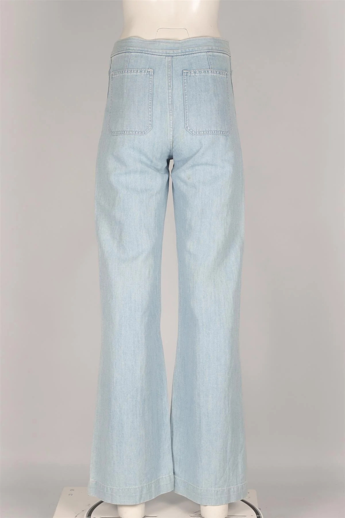 POLO RALPH LAUREN BLUE HIGH RISE WIDE LEG JEANS W26 UK 8 - Image 4