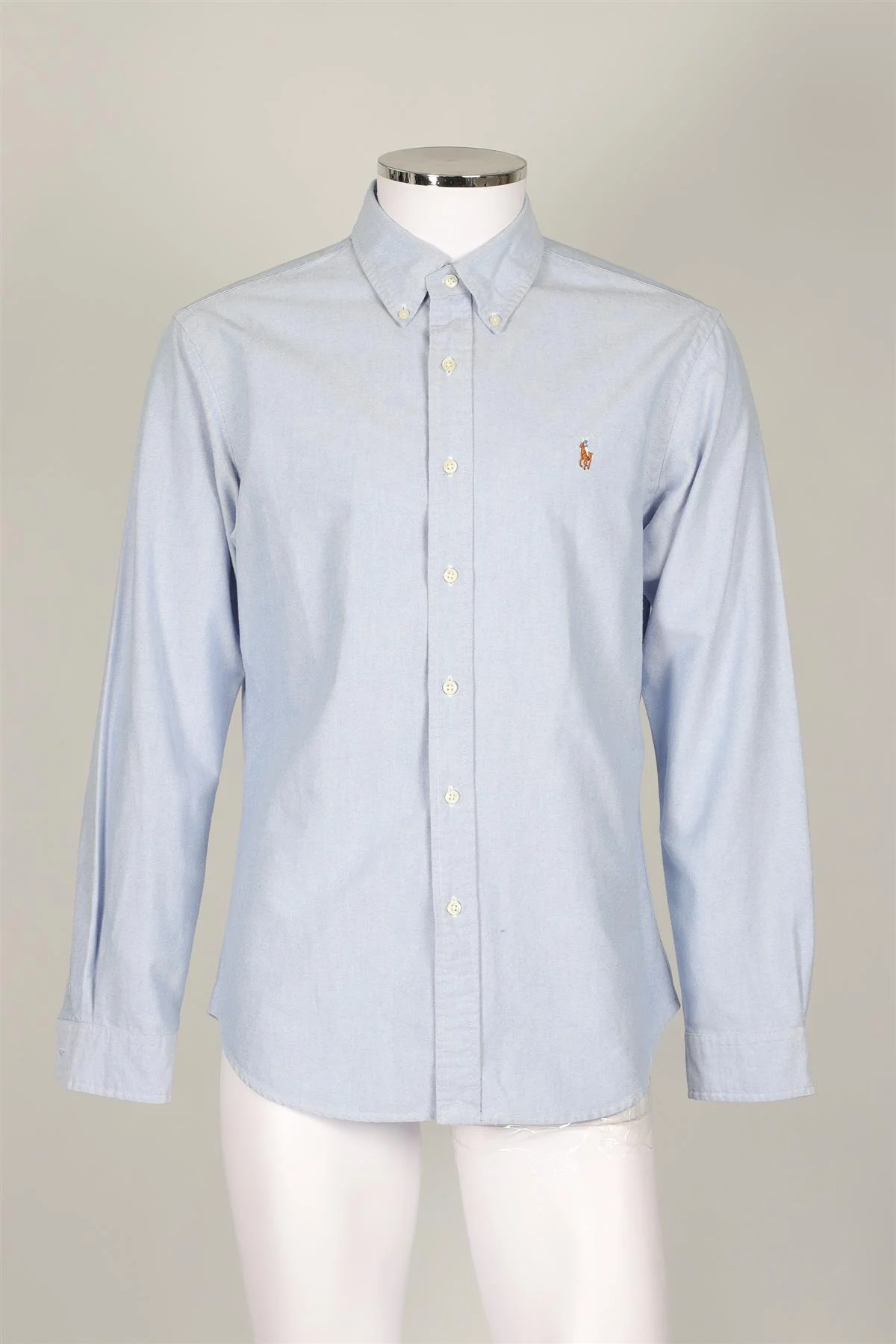 POLO RALPH LAUREN BLUE MEN'S COTTON SHIRT LARGE - Image 2