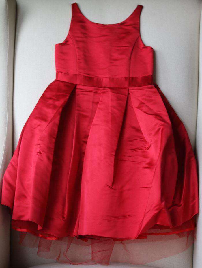 POLO RALPH LAUREN GIRLS RED SILK SATIN DRESS 4 YEARS - Image 3