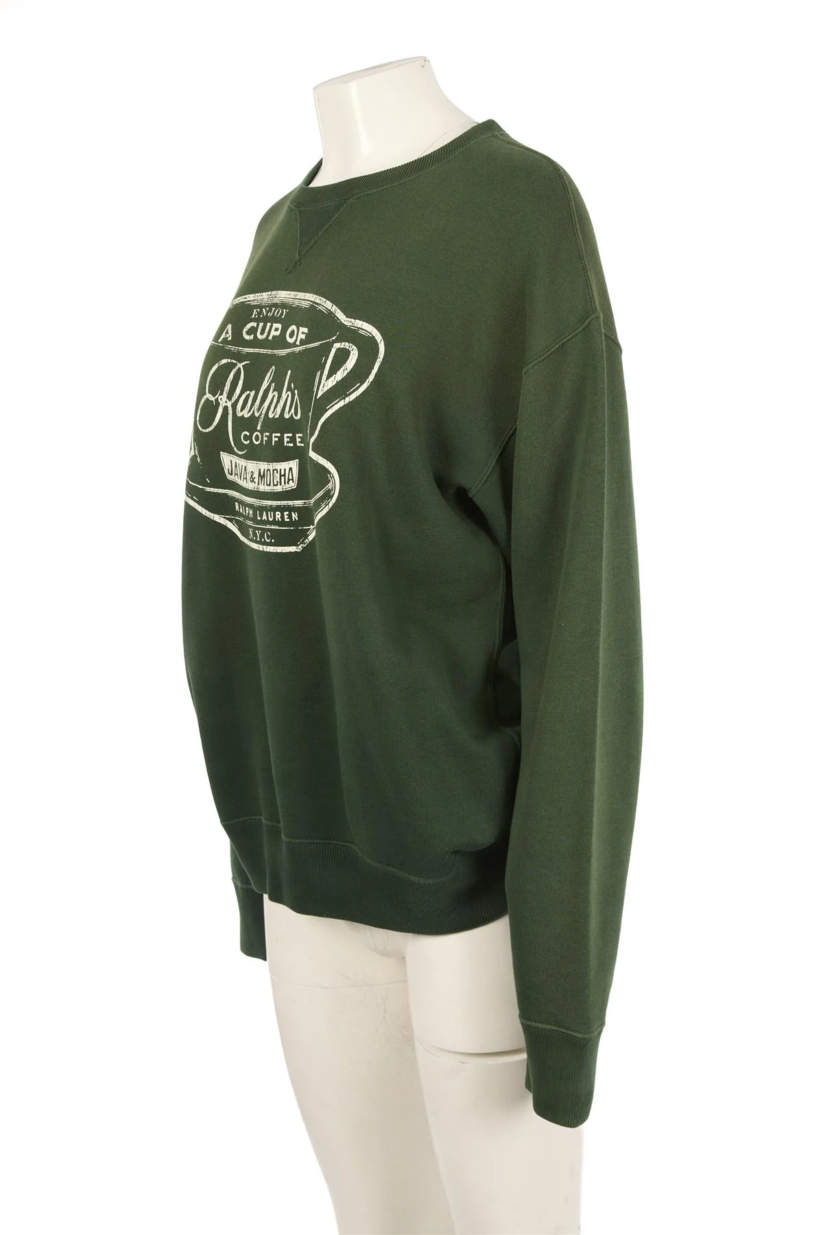 POLO RALPH LAUREN GREEN COTTON SWEATSHIRT MEDIUM - Image 3