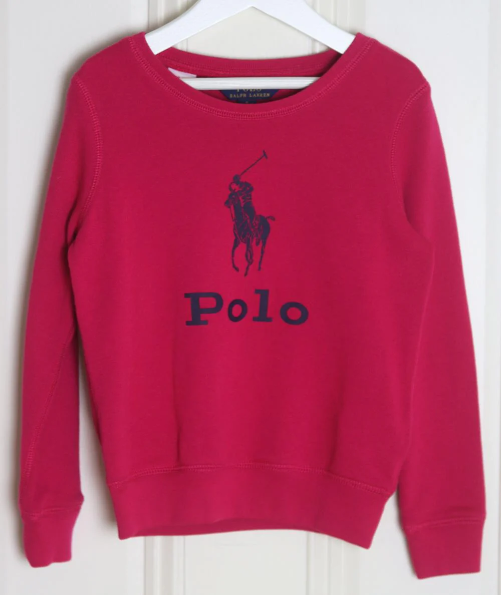 POLO RALPH LAUREN KIDS GIRLS COTTON SWEATSHIRT 6 YEARS - Image 2