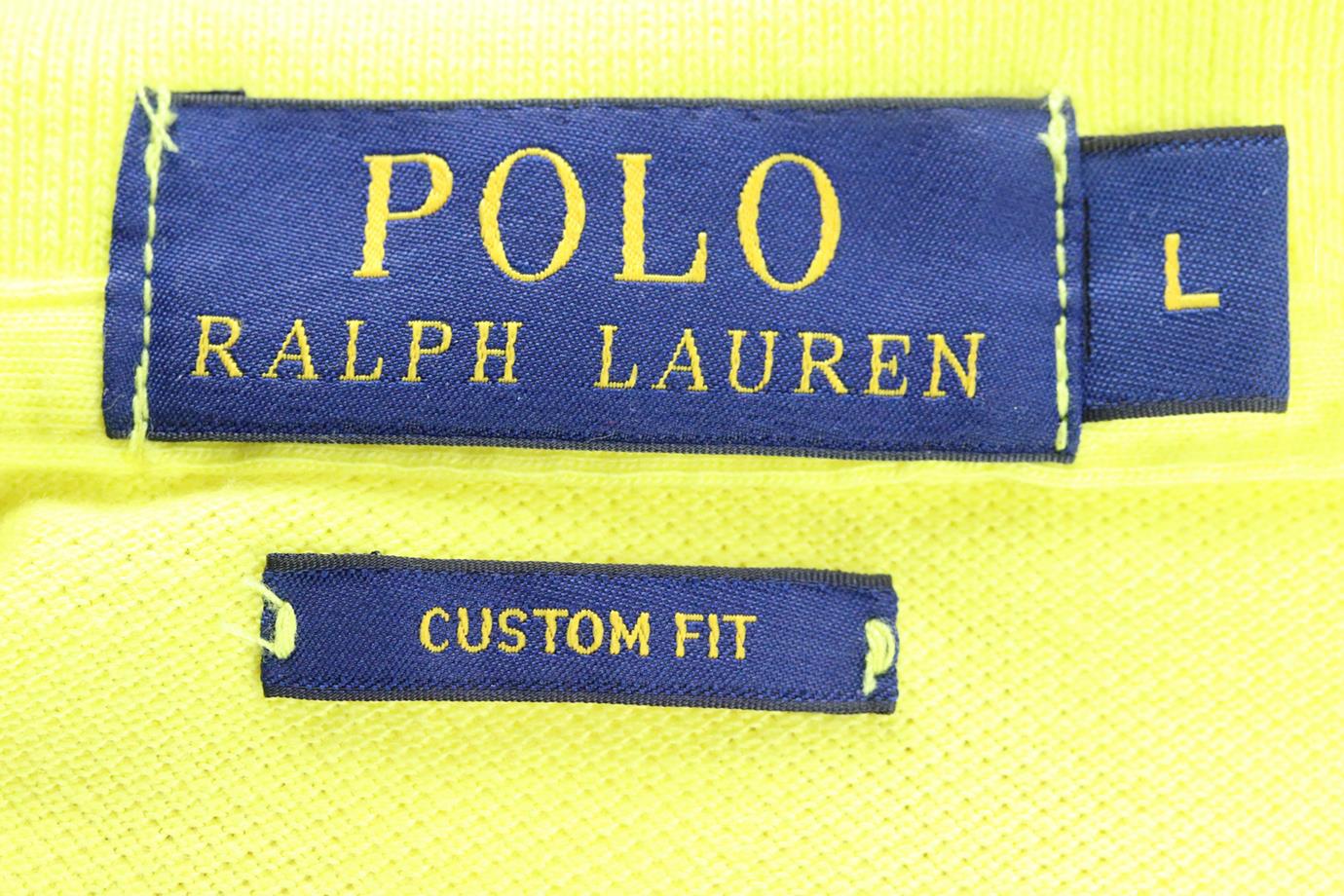 POLO RALPH LAUREN MEN'S CUSTOM FIT COTTON PIQUÉ POLO SHIRT LARGE - Image 4