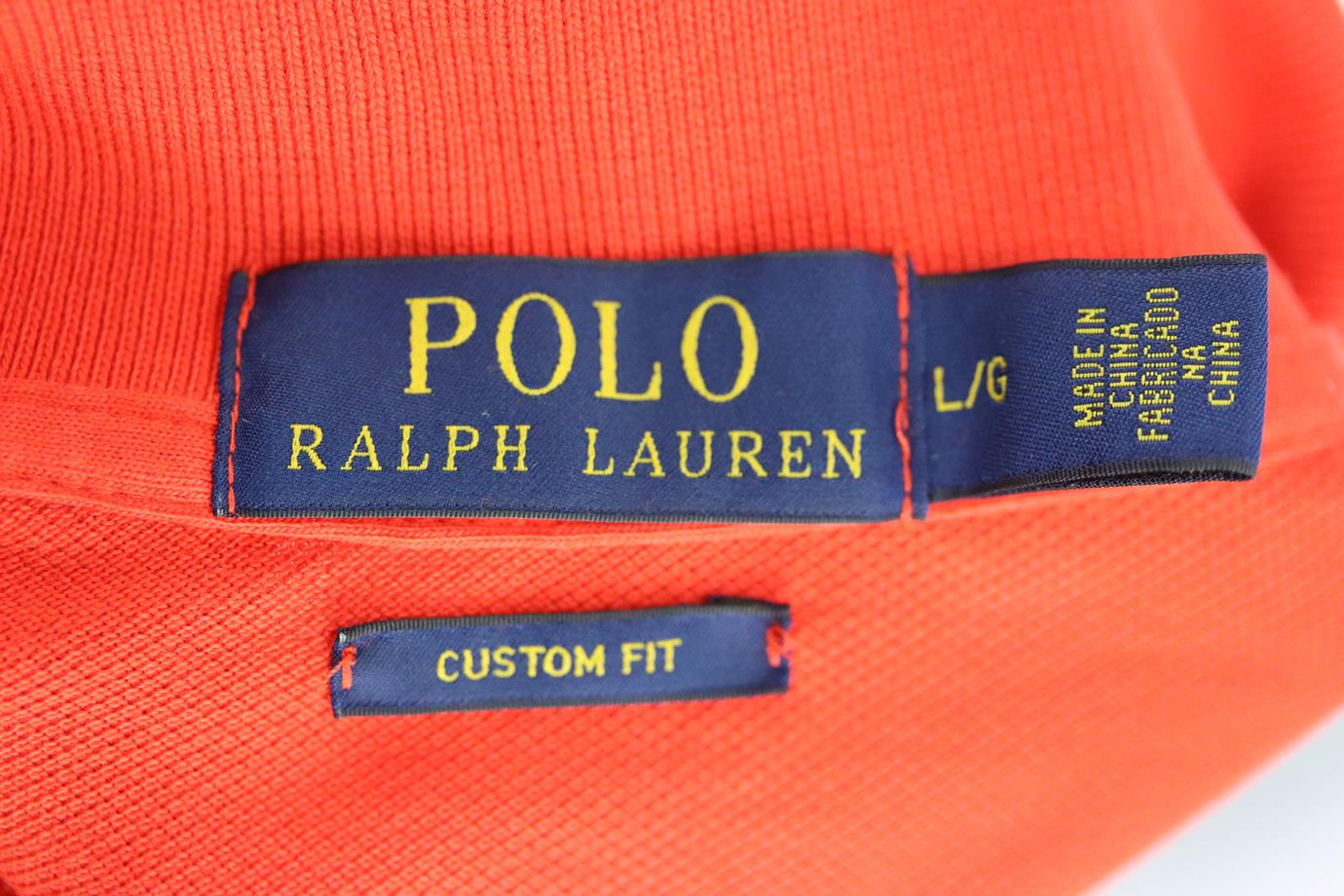 POLO RALPH LAUREN MEN'S CUSTOM FIT COTTON PIQUÉ POLO SHIRT LARGE - Image 4