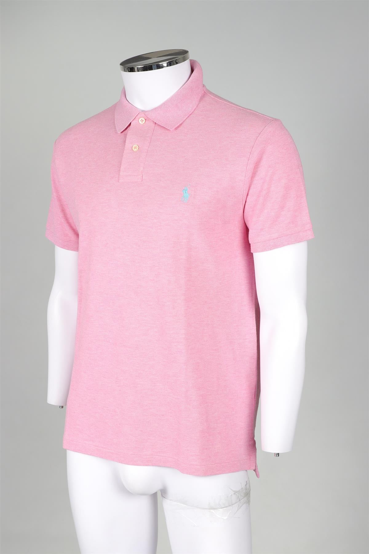 POLO RALPH LAUREN PINK MEN'S COTTON POLO SHIRT LARGE - Image 3