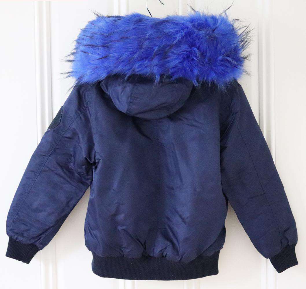 POPSKI LONDON KIDS GIRLS FAUX FUR LINED BOMBER JACKET 4 YEARS - Image 3