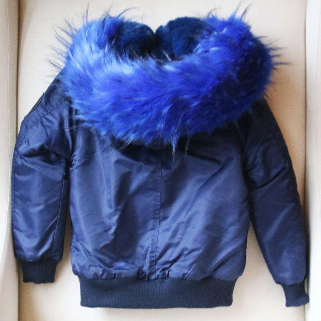 POPSKI LONDON KIDS GIRLS FAUX FUR LINED BOMBER JACKET 4 YEARS - Image 2