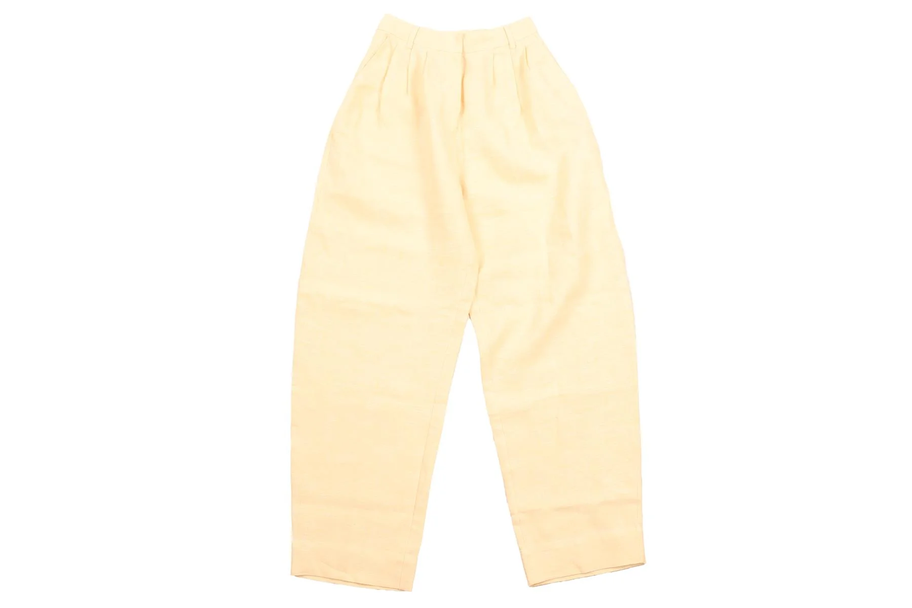 POSSE YELLOW LINEN BARREL LEG PANTS XSMALL - Image 2
