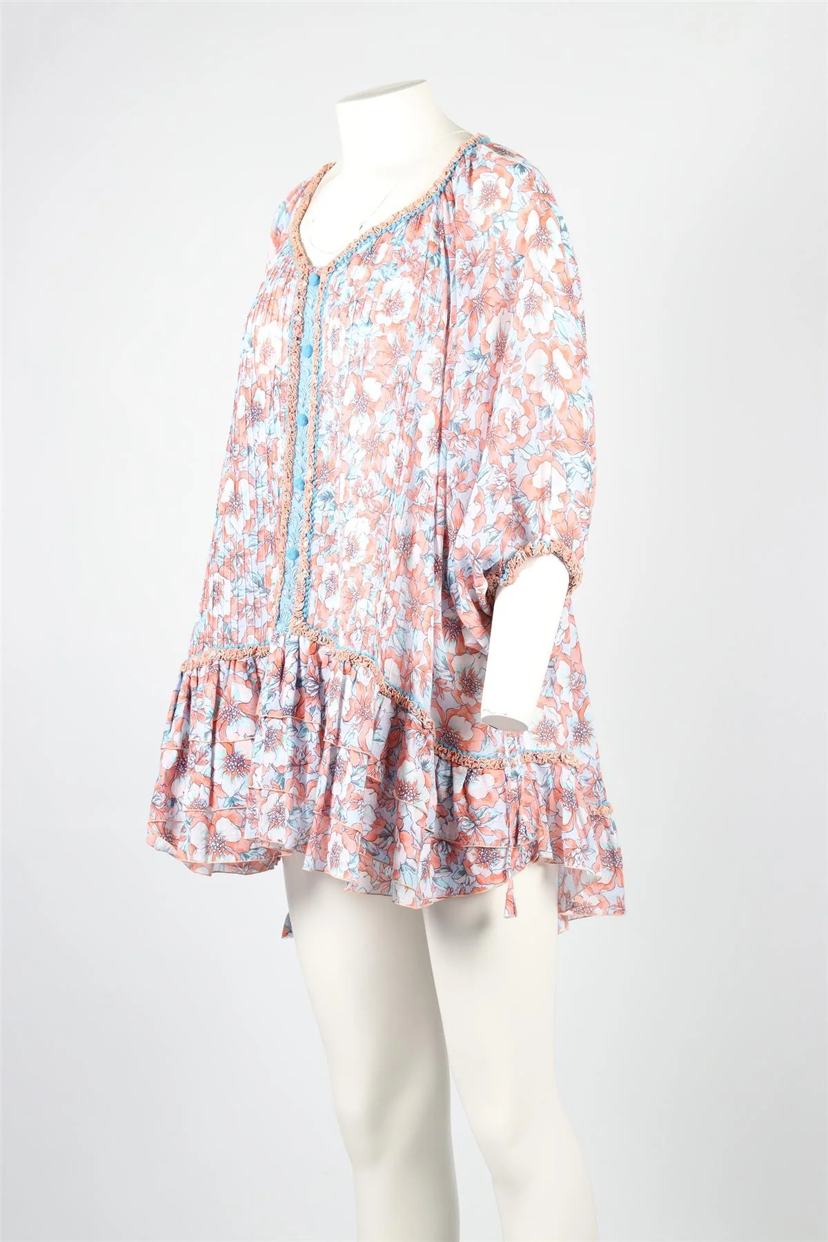 POUPETTE ST BARTH COTTON MINI DRESS SMALL - Image 3