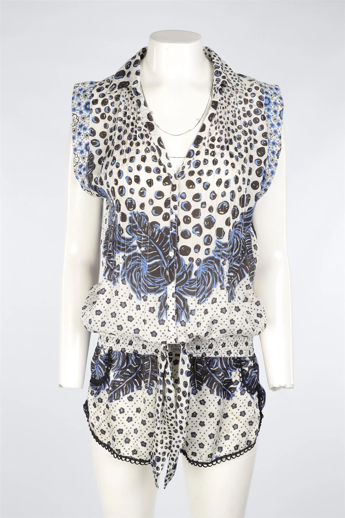 POUPETTE ST BARTH MULTI SILK PLAYSUIT MEDIUM - Image 2