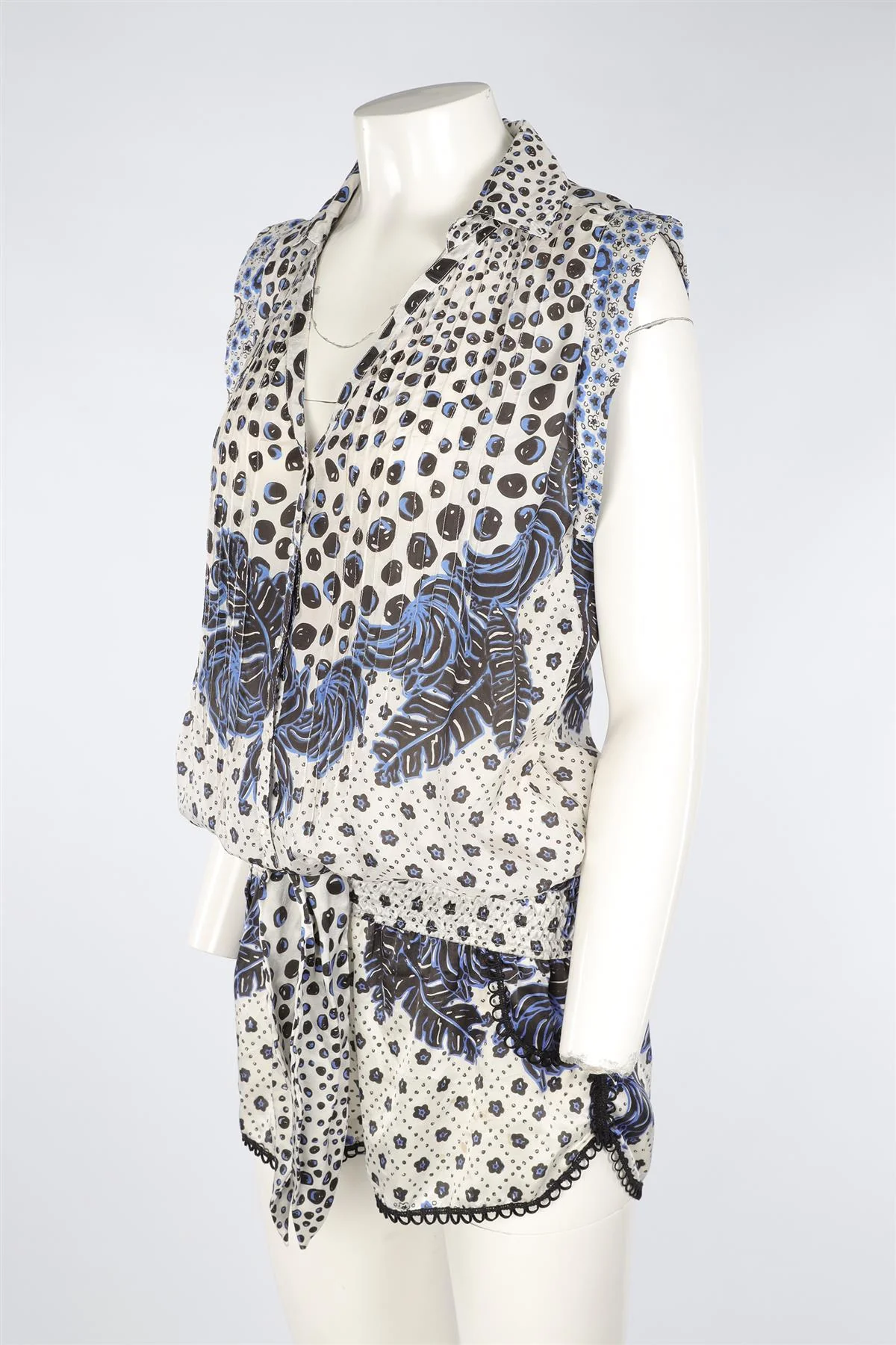 POUPETTE ST BARTH MULTI SILK PLAYSUIT MEDIUM - Image 3