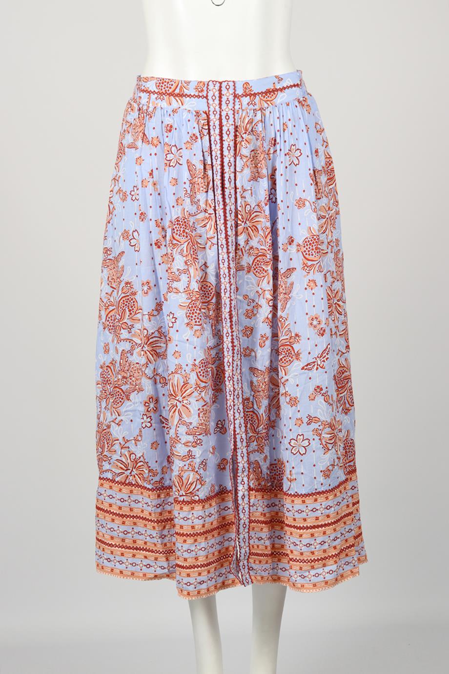 POUPETTE ST BARTH PRINTED VOILE MIDI SKIRT MEDIUM - Image 2