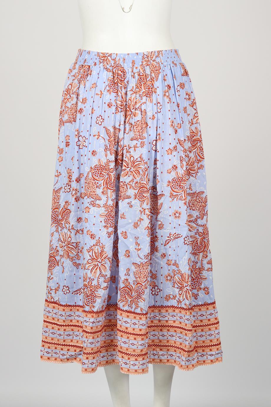 POUPETTE ST BARTH PRINTED VOILE MIDI SKIRT MEDIUM - Image 4