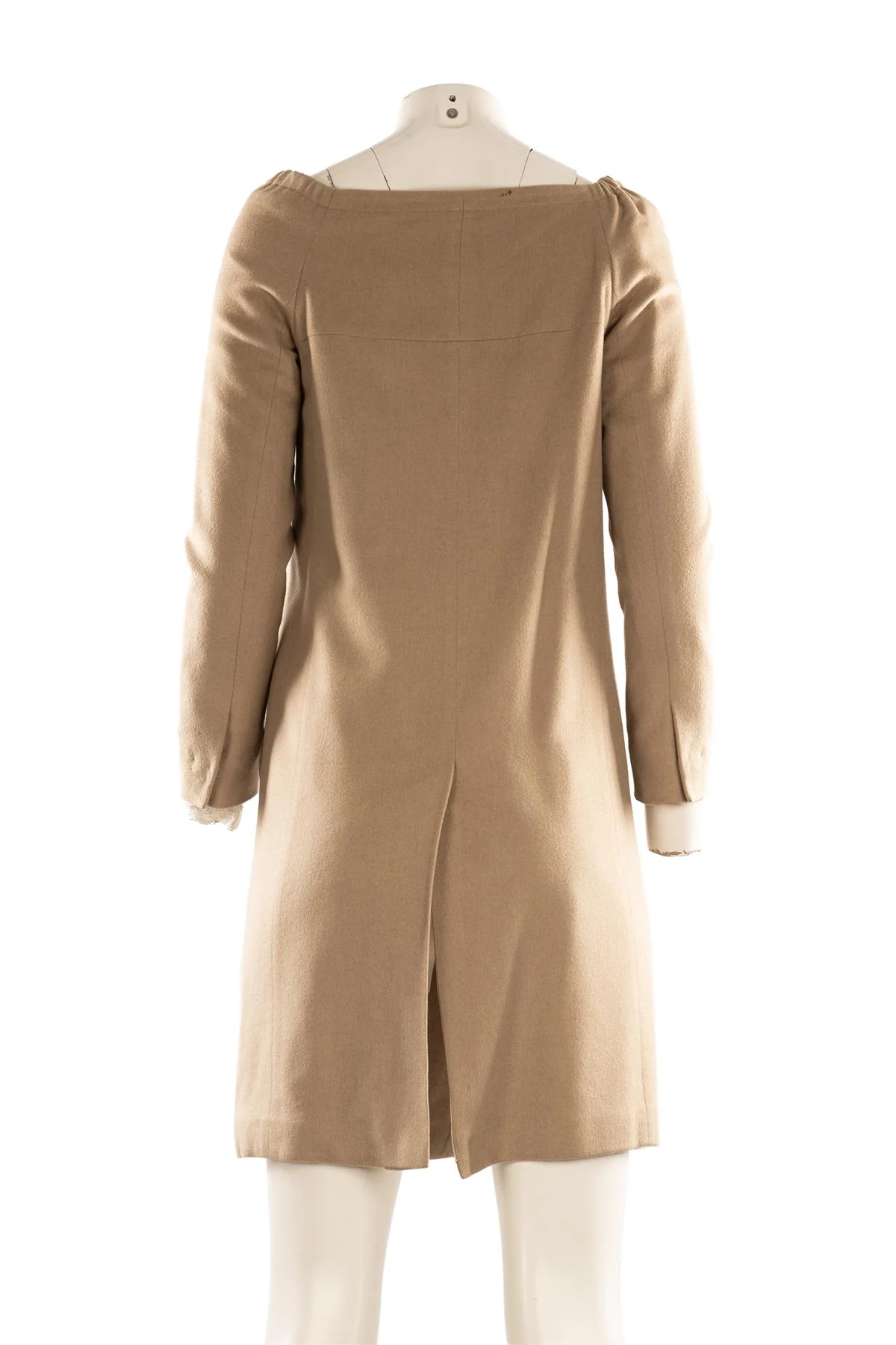 PRADA BEIGE CAMEL COAT IT 38 UK 6 - Image 4