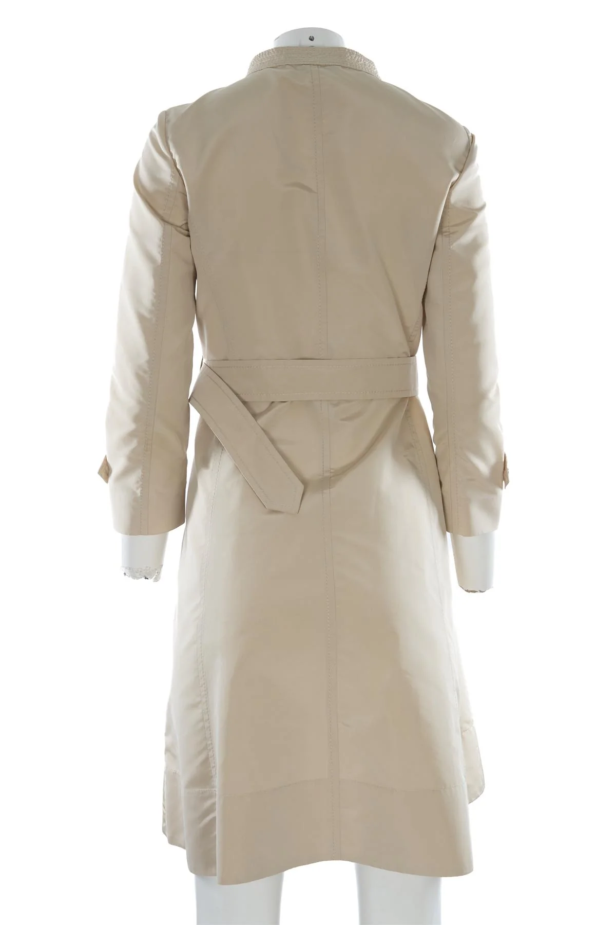 PRADA BEIGE SHELL TRENCH COAT IT 40 UK 8 - Image 4