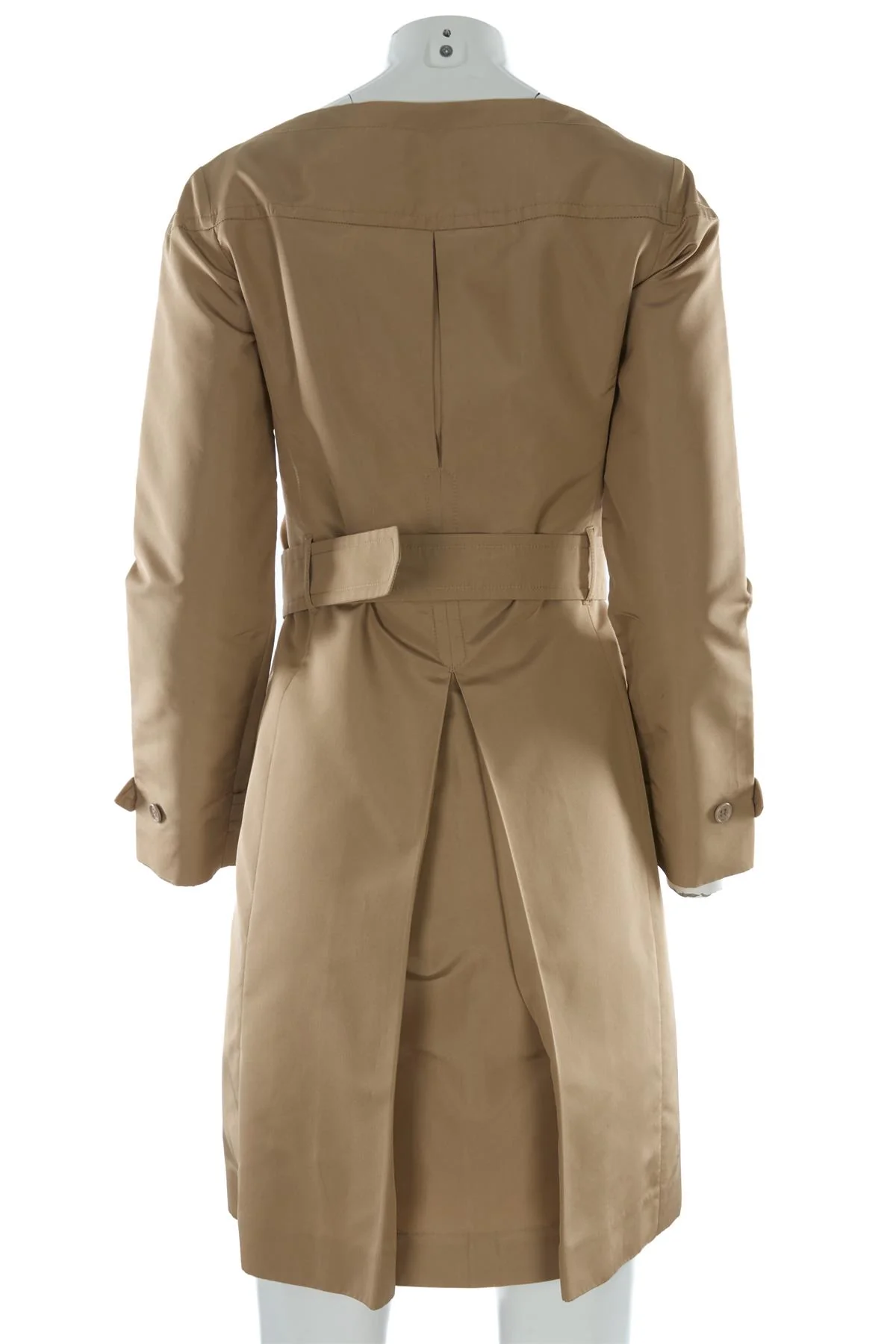 PRADA BEIGE SILK TRENCH COAT IT 38 UK 6 - Image 4