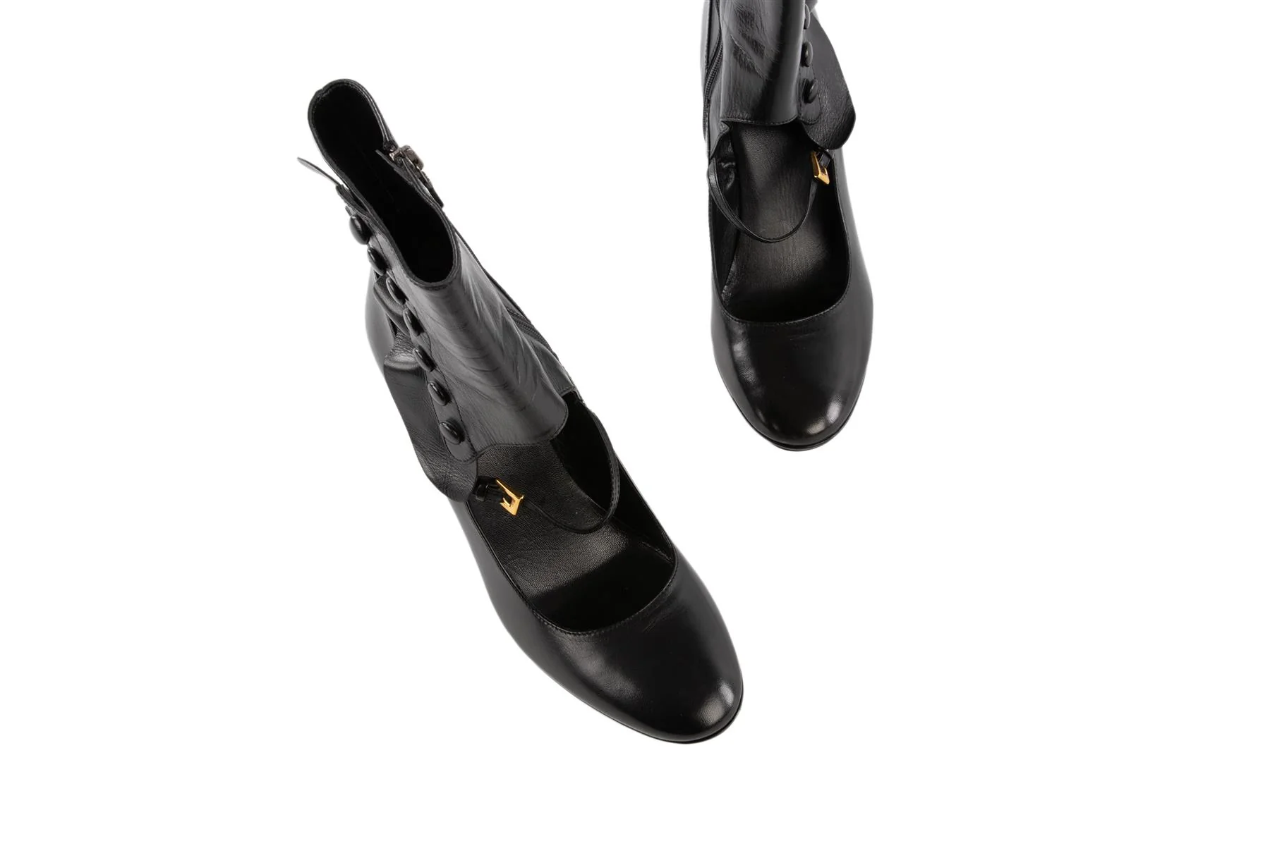 PRADA BLACK 2008 LEATHER ANKLE BOOTS EU 38 UK 5 US 8 - Image 4