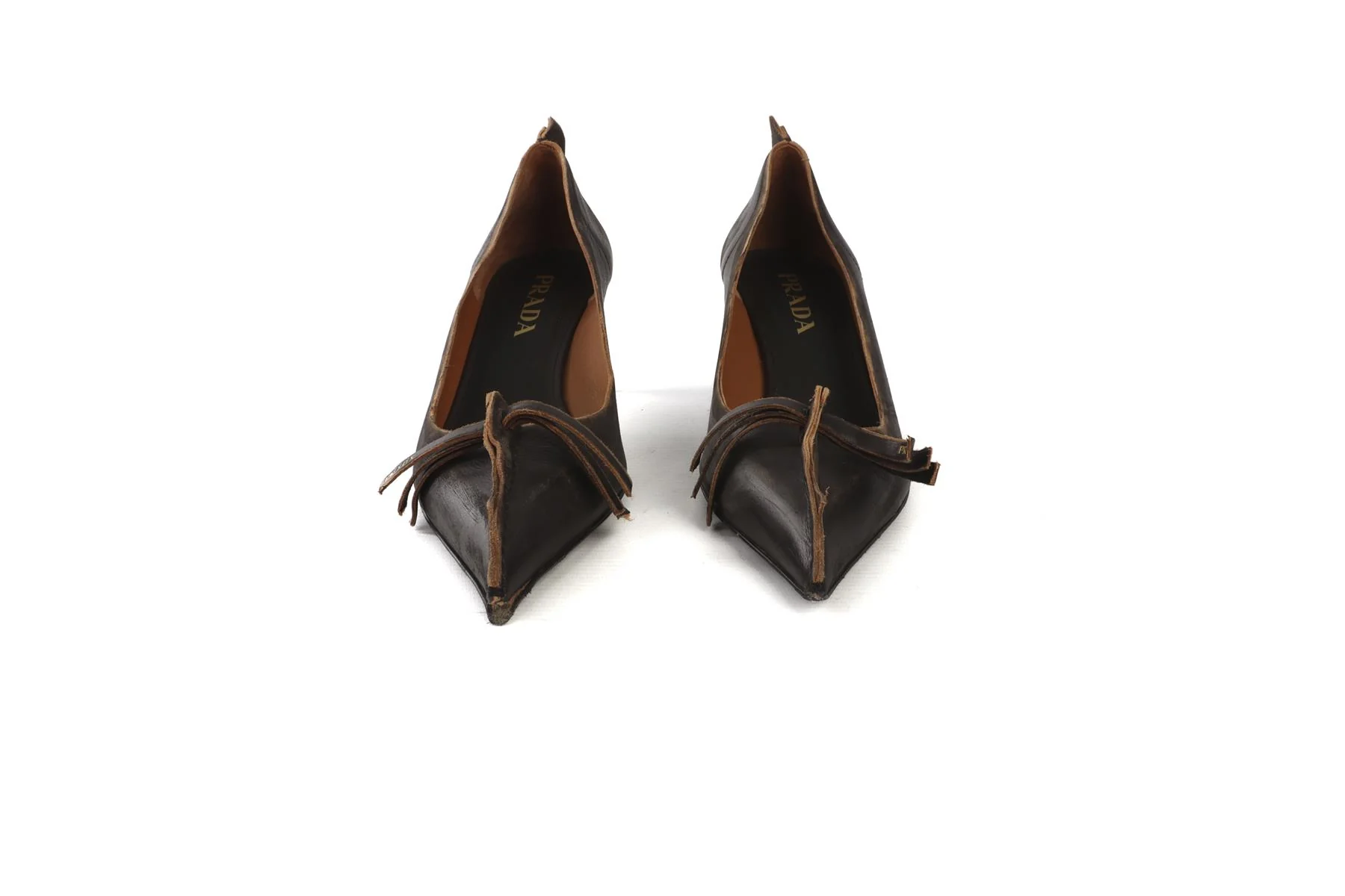 PRADA BLACK 2025 LEATHER PUMPS EU 39 UK 6 US 9 - Image 3
