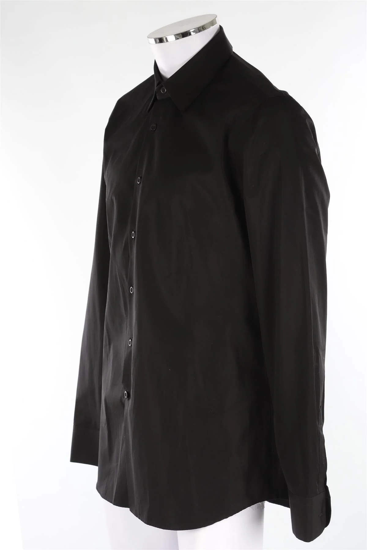 PRADA BLACK MEN'S COTTON SHIRT IT 42 UK 32 - Image 3