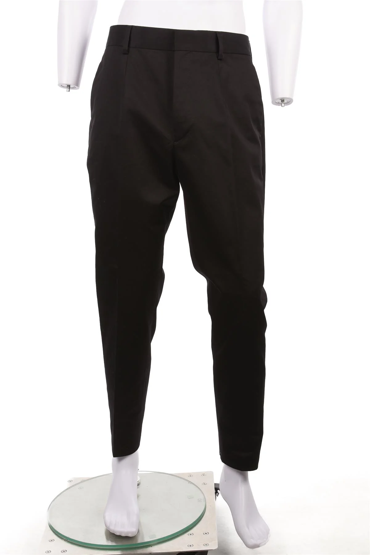 PRADA BLACK MEN'S COTTON STRAIGHT LEG PANTS IT 48 UK 32 - Image 2