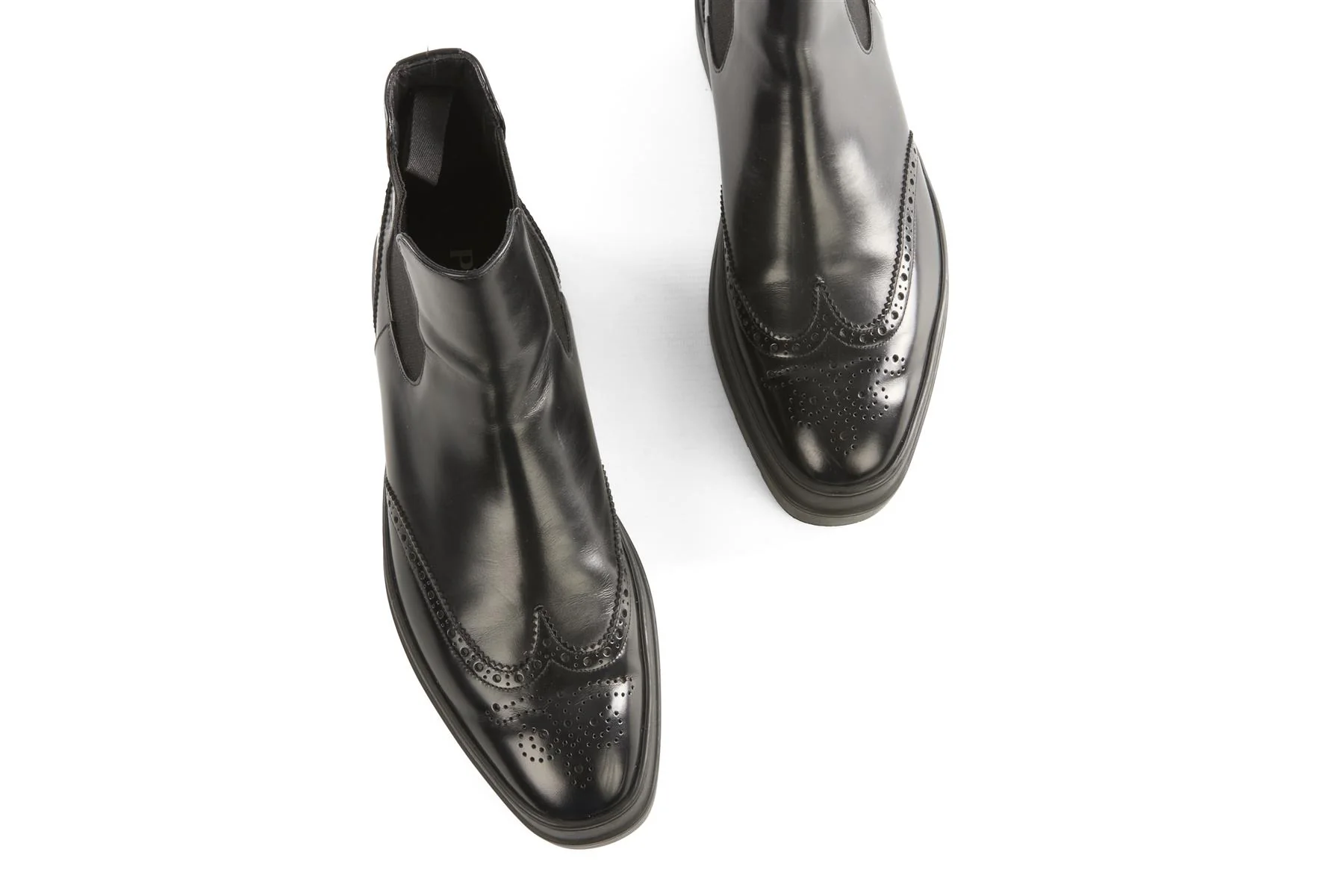 PRADA BLACK MEN'S LEATHER ANKLE BOOTS UK 7.5 EU 41.5 US 8.5 - Image 4