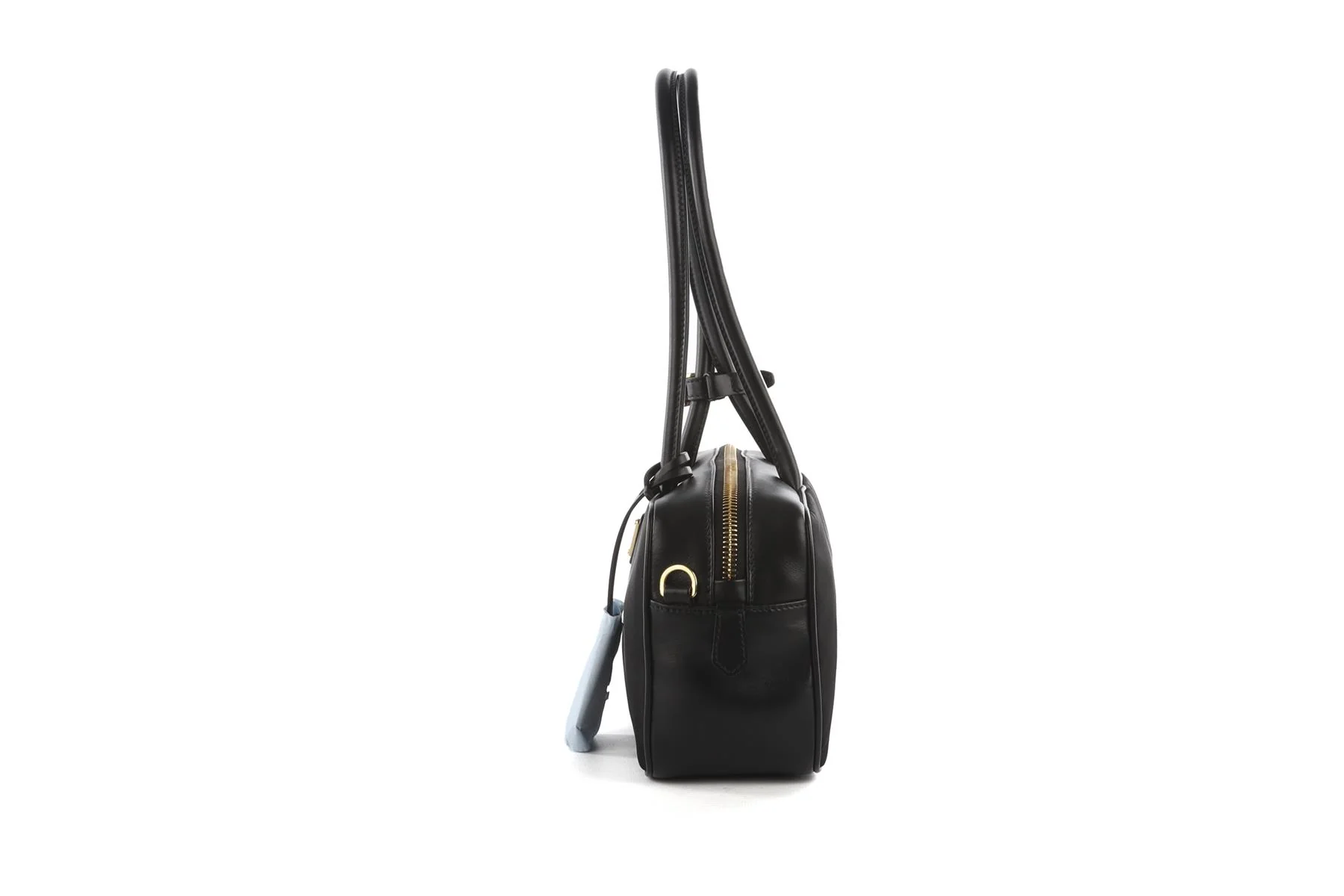 PRADA BLACK RE-NYLON LEATHER AND NYLON SHOULDER BAG - Image 5
