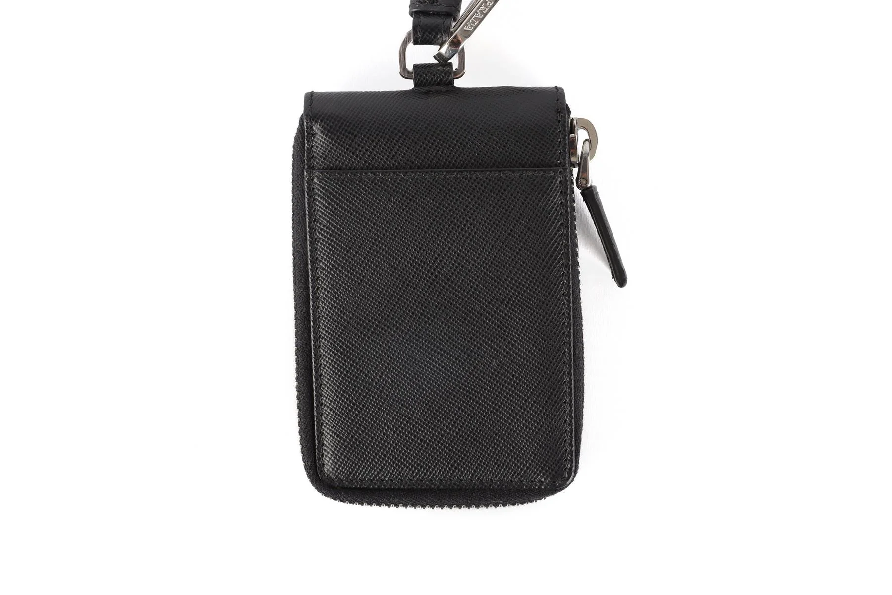 PRADA BLACK SAFFIANO LEATHER KEY HOLDER - Image 5