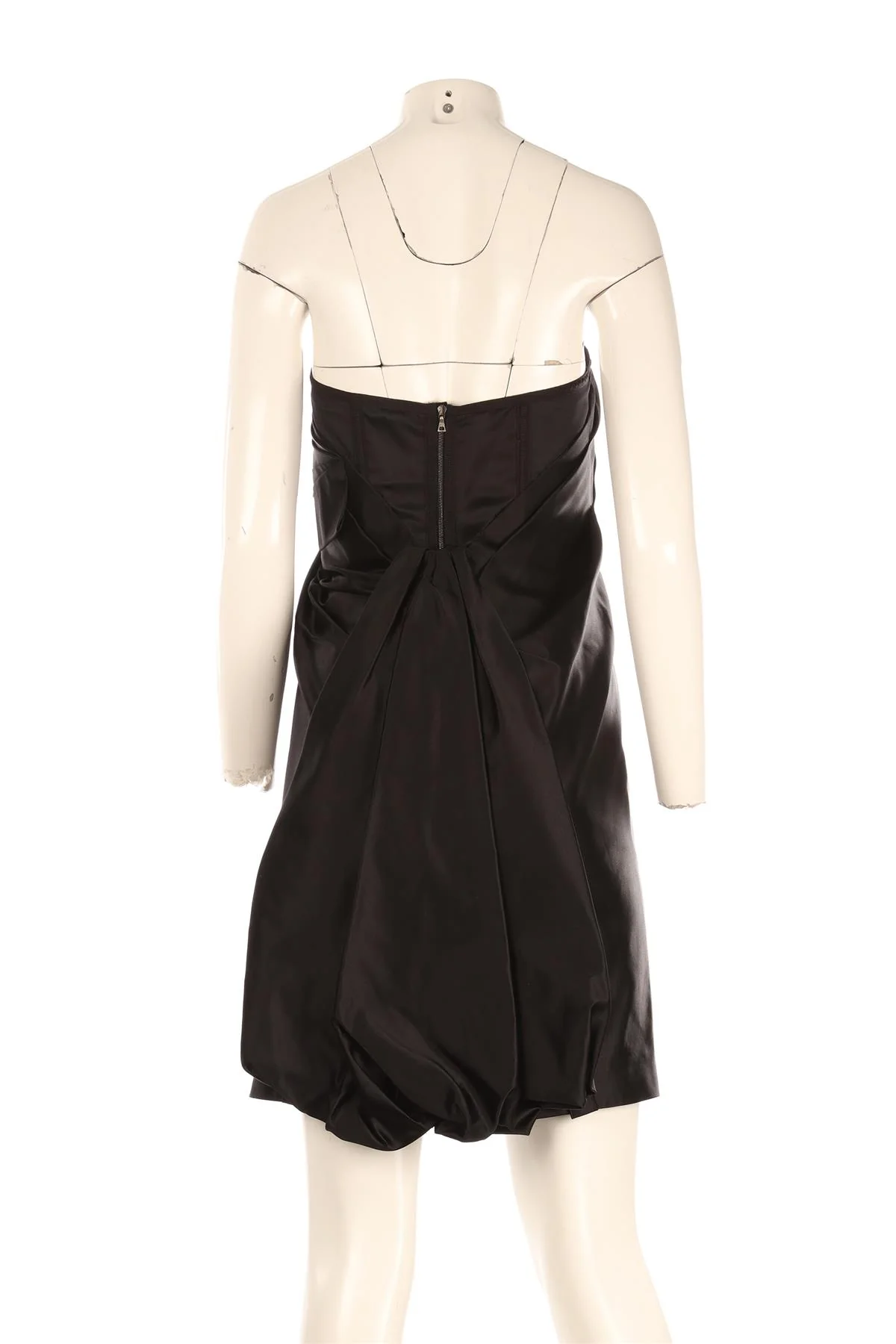 PRADA BLACK SATIN MINI DRESS IT 42 UK 10 - Image 4