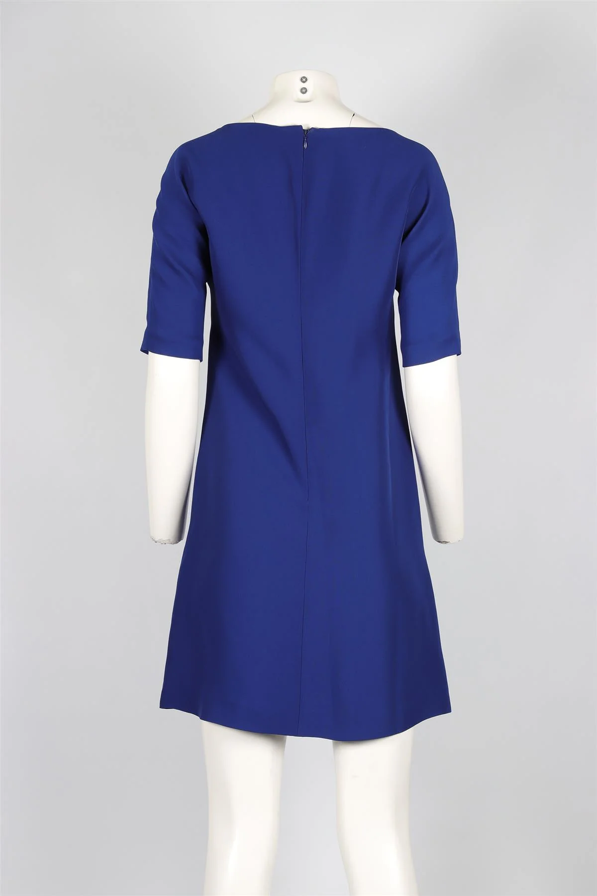 PRADA BLUE CREPE MINI DRESS IT 40 UK 8 - Image 4