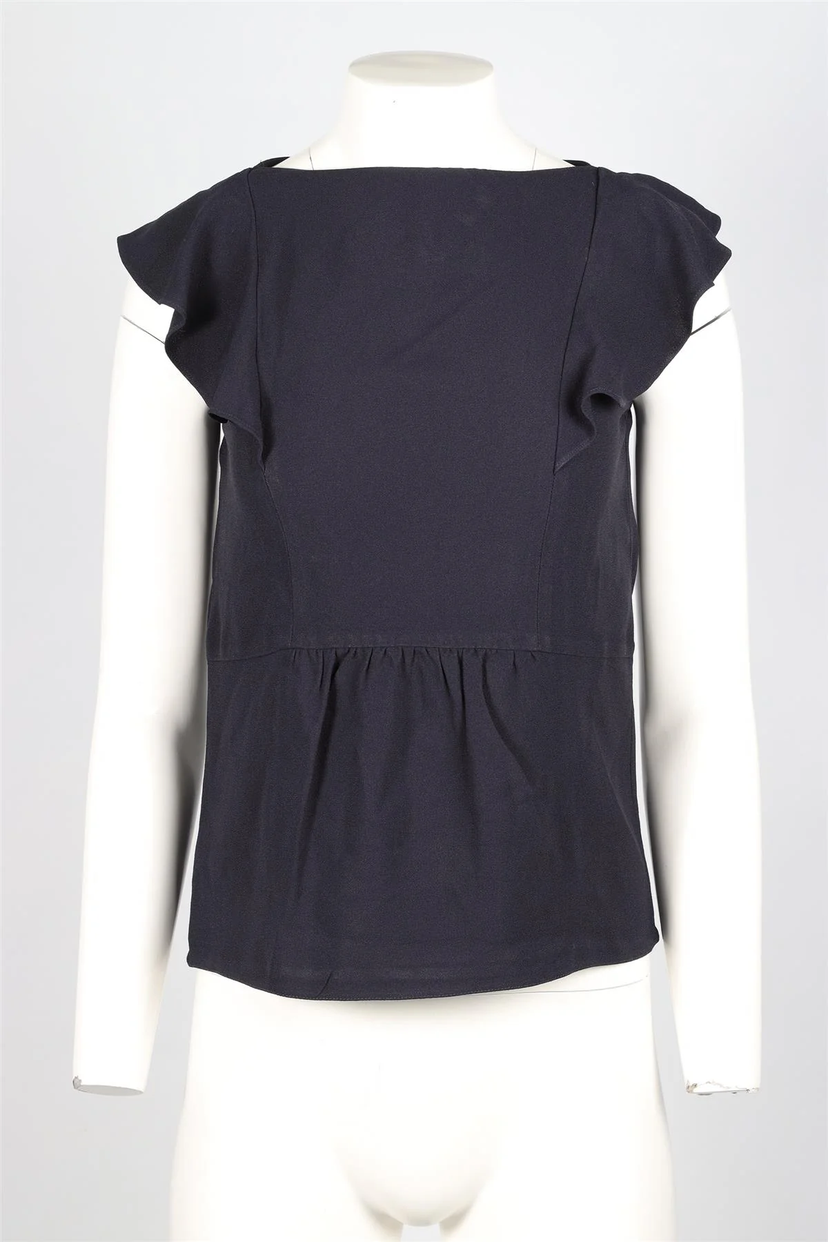 PRADA BLUE CREPE TOP IT 40 UK 8 - Image 2