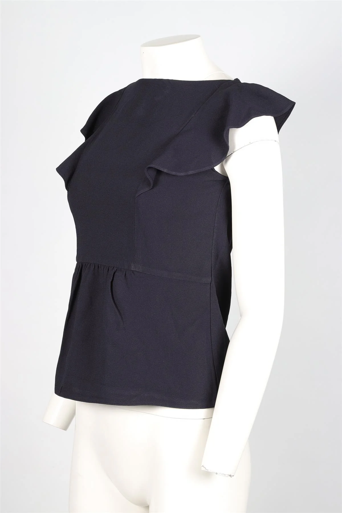 PRADA BLUE CREPE TOP IT 40 UK 8 - Image 3
