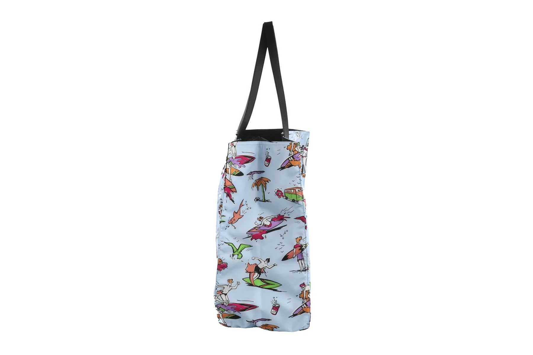 PRADA BLUE SURF NYLON TOTE BAG - Image 4