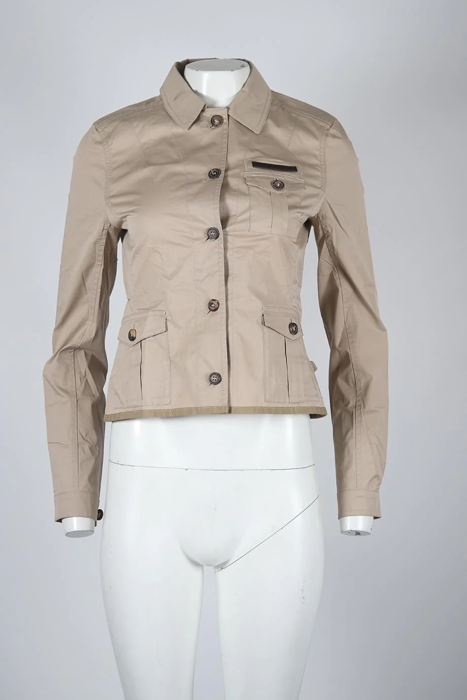 PRADA COTTON BLEND JACKET IT 42 UK 10 - Image 2