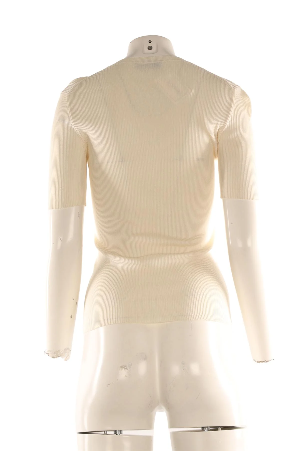 PRADA CREAM KNIT TOP MEDIUM - Image 4