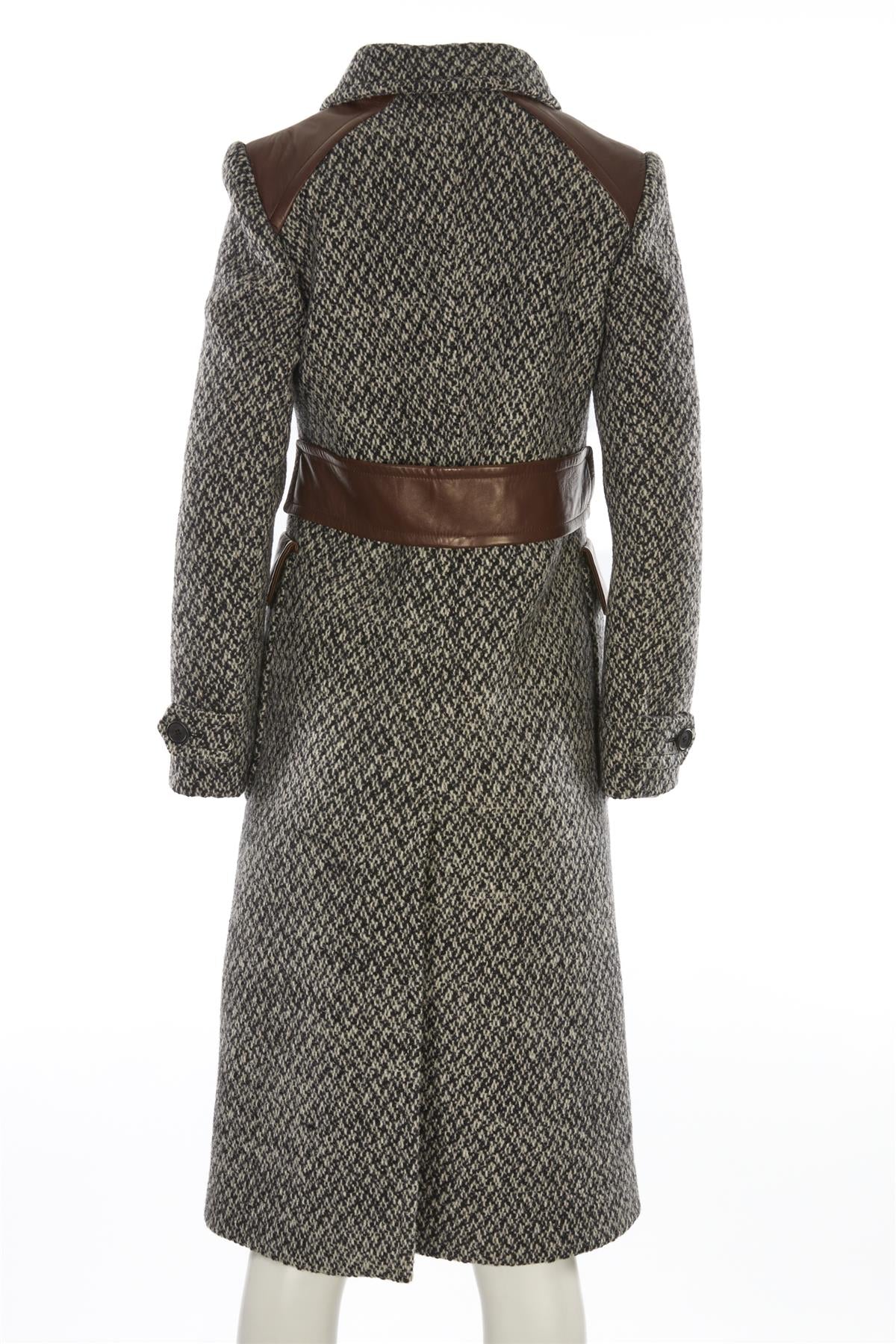 PRADA GREY 2014 WOOL COAT IT 40 UK 8 - Image 4