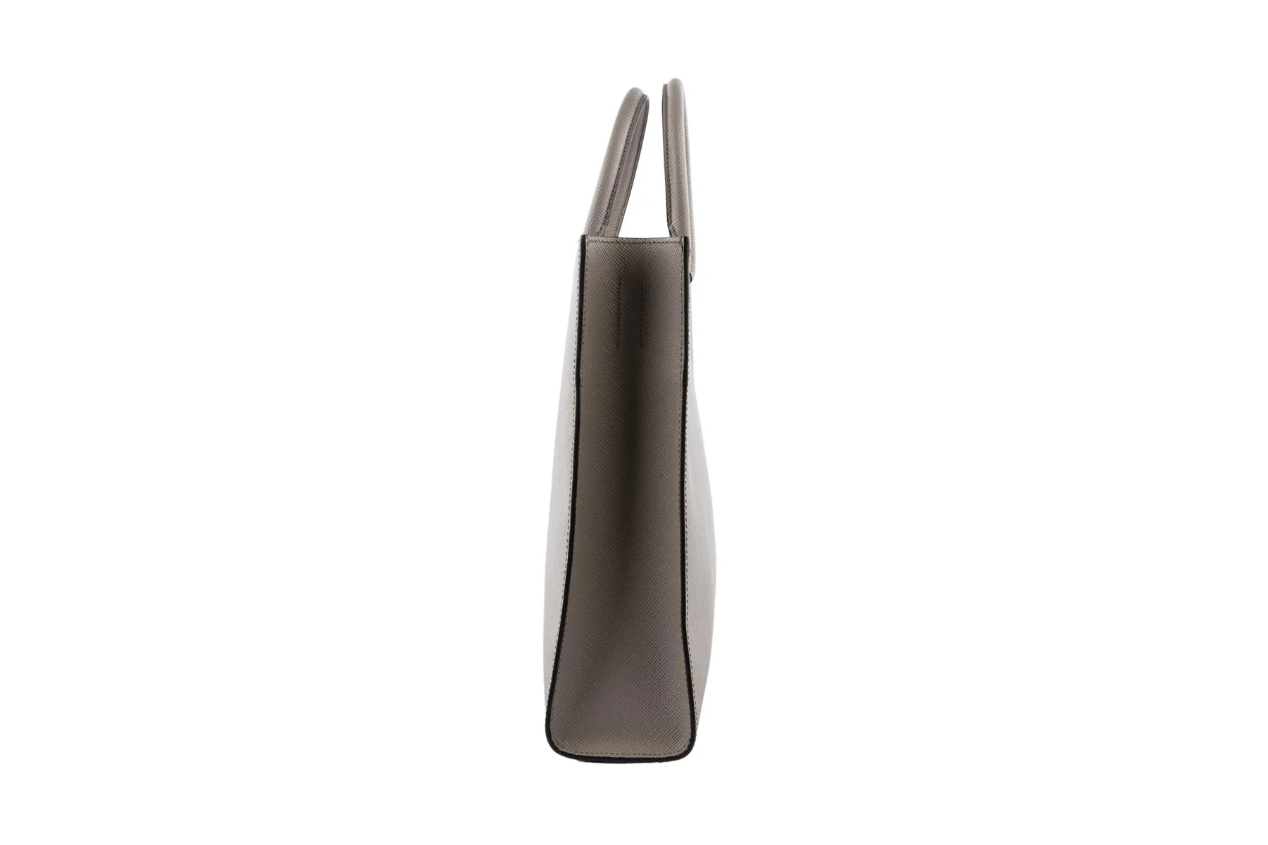 PRADA GREY SAFFIANO LEATHER TOTE BAG - Image 4