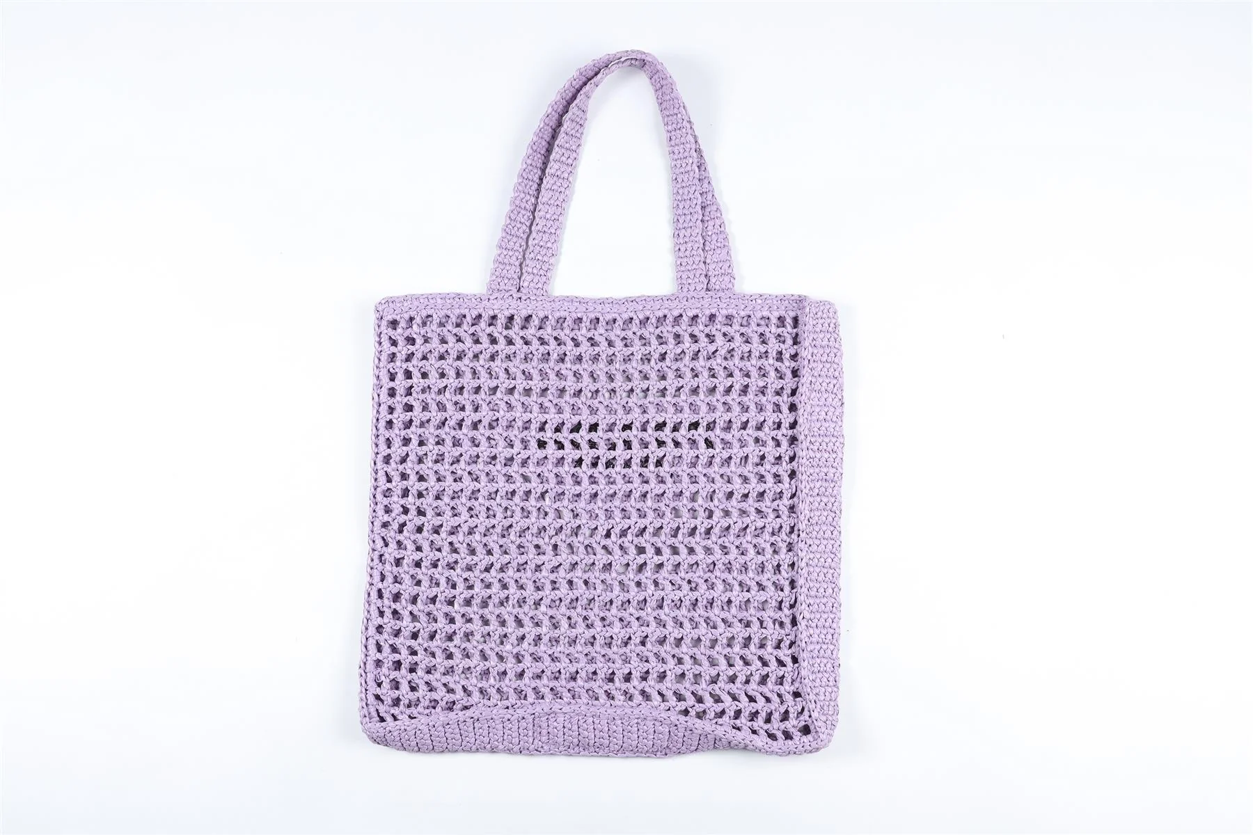 PRADA PURPLE RAFFIA TOTE BAG - Image 4
