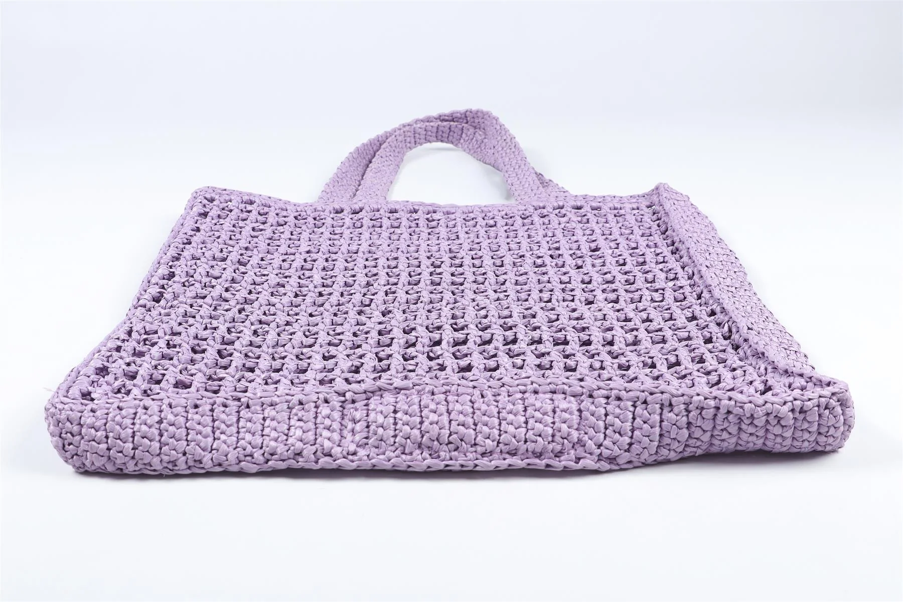 PRADA PURPLE RAFFIA TOTE BAG - Image 5