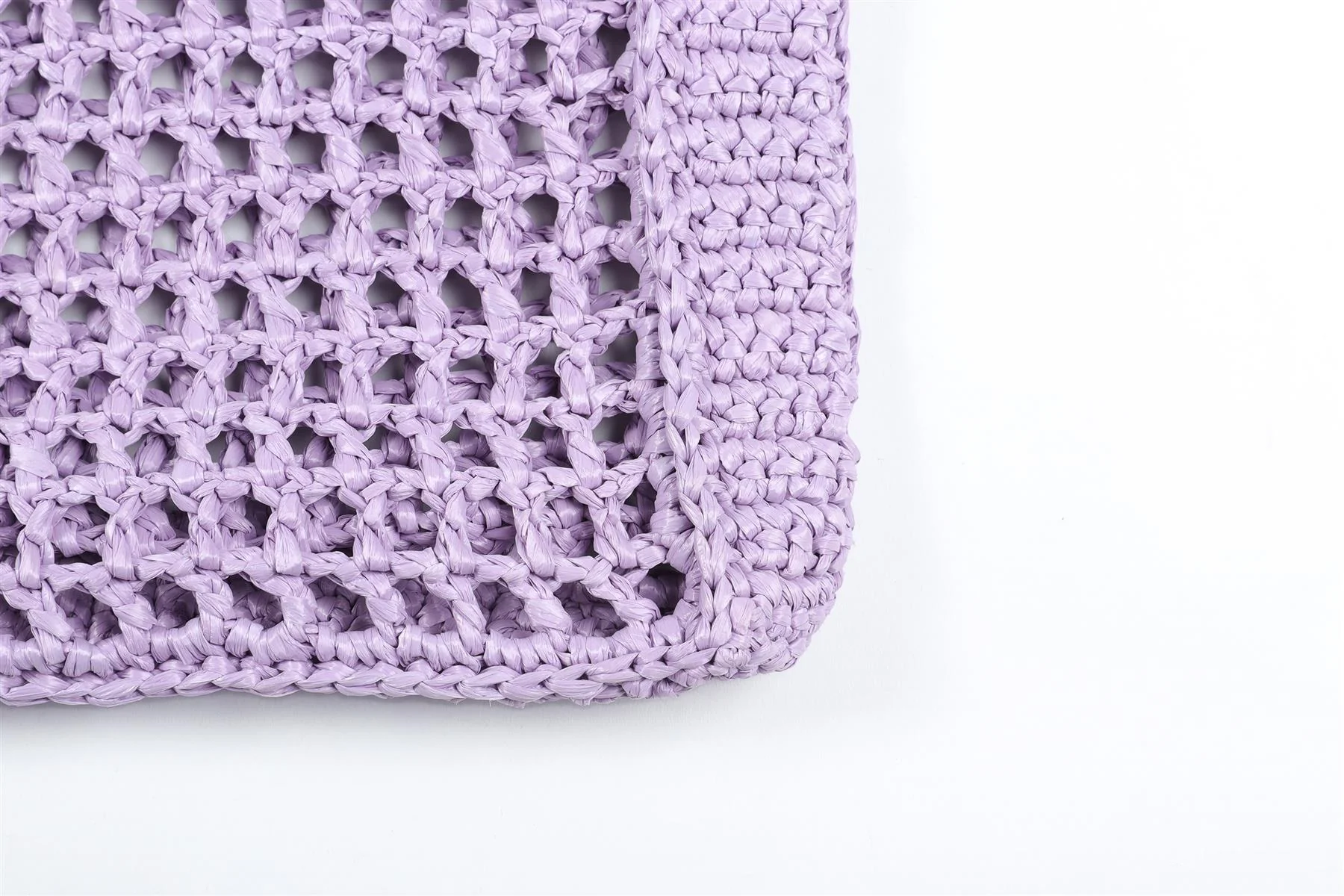 PRADA PURPLE RAFFIA TOTE BAG - Image 7