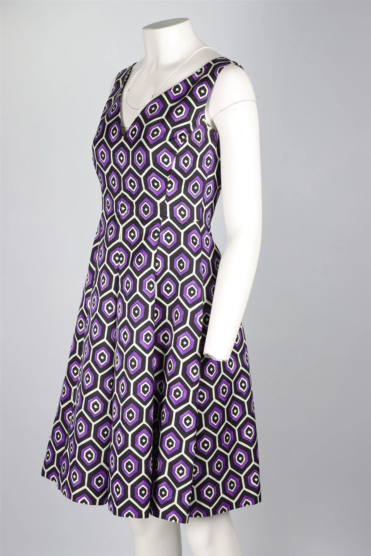 PRADA PURPLE WOOL DRESS IT 40 UK 8 - Image 3