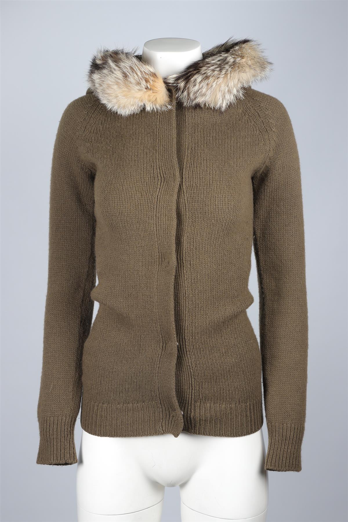 PRADA SPORT GREEN WOOL CARDIGAN IT 40 UK 8 - Image 2