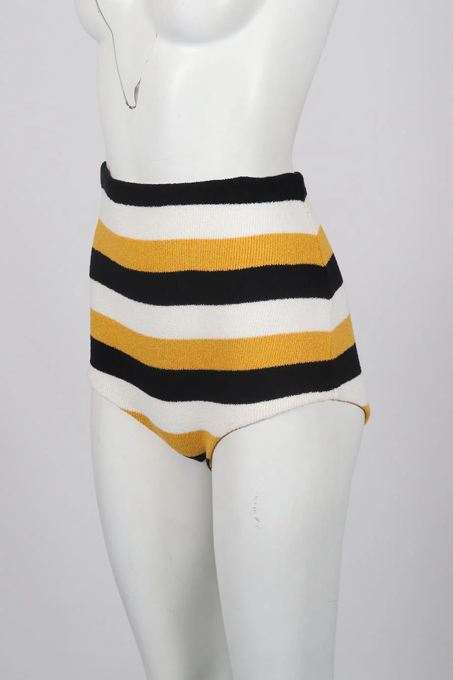 PRADA STRIPED COTTON BLEND SHORTS IT 44 UK 12 - Image 3