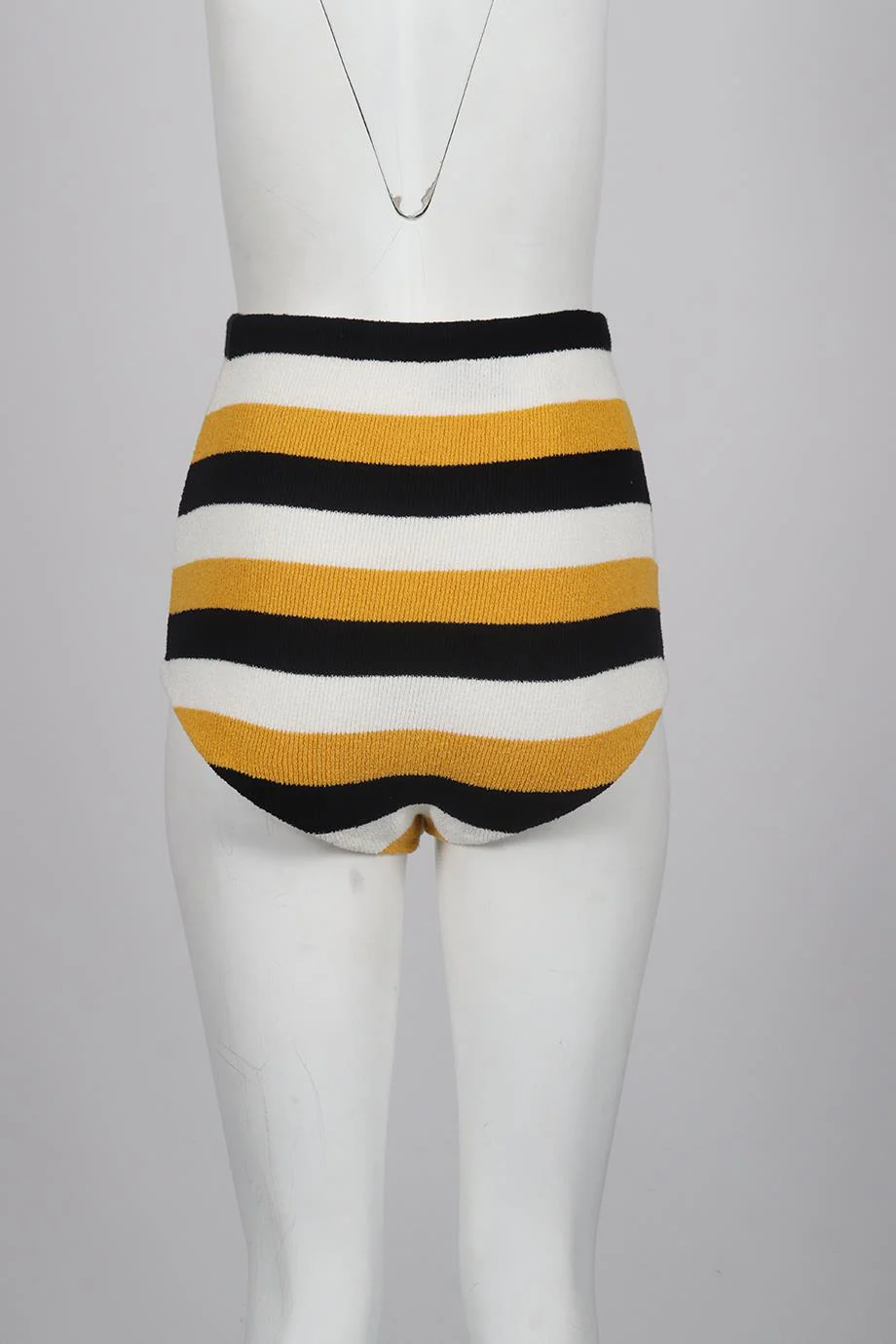 PRADA STRIPED COTTON BLEND SHORTS IT 44 UK 12 - Image 4