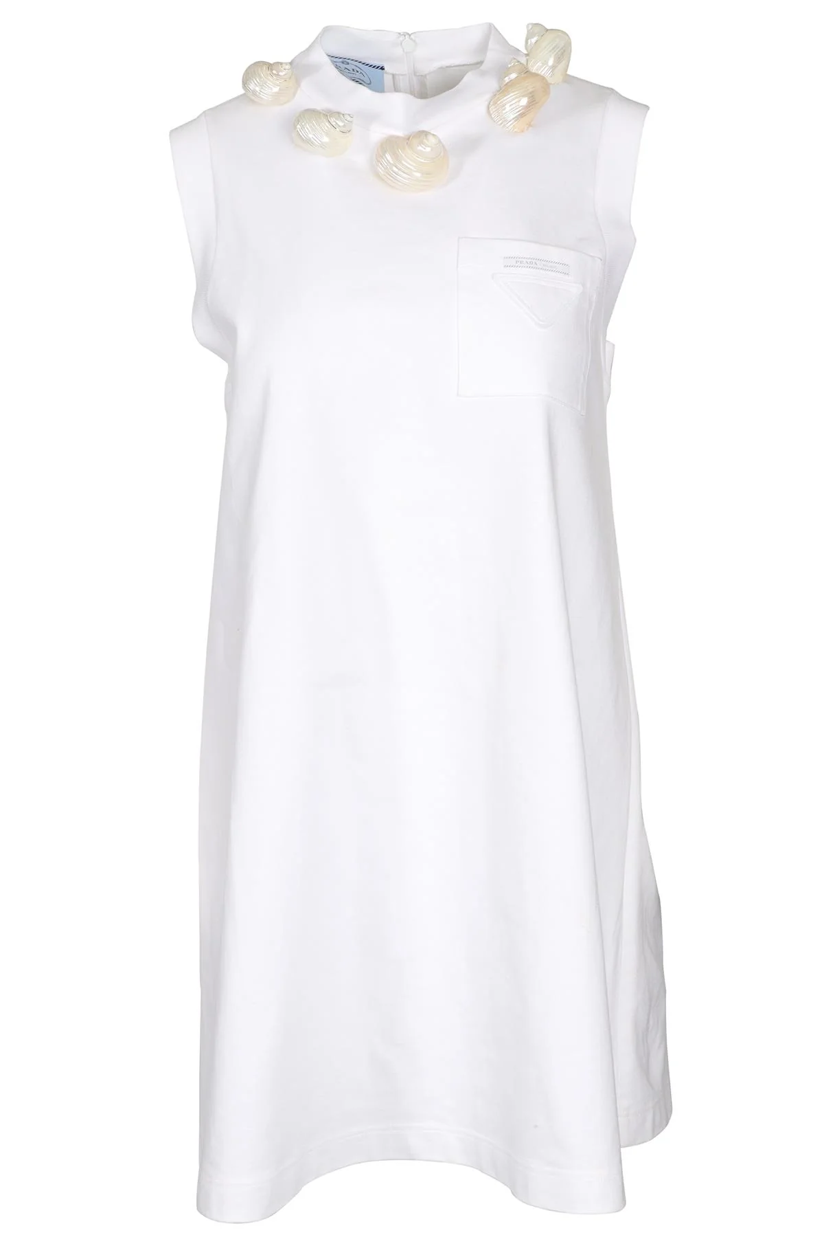 PRADA WHITE 2019 COTTON MINI DRESS IT 38 UK 6 - Image 5