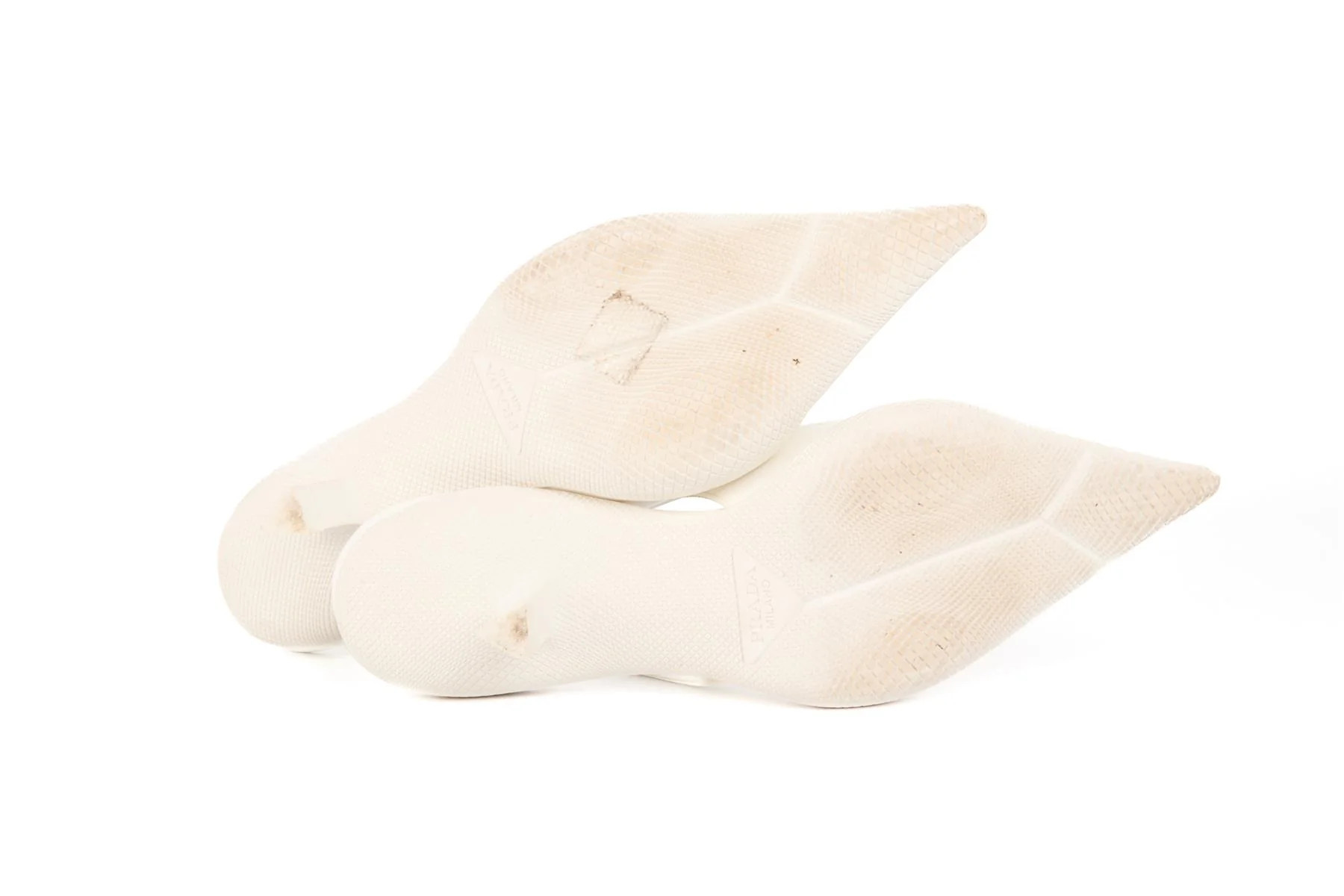 PRADA WHITE LEATHER SLINGBACK PUMPS EU 37.5 UK 4.5 US 7.5 - Image 4