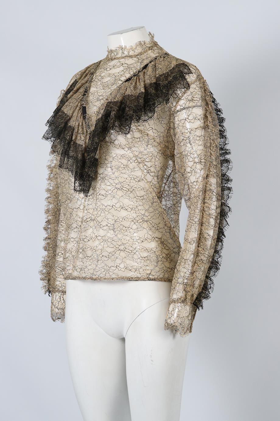 PREEN BY THORNTON BREGAZZI LACE TOP SMALL - Image 3