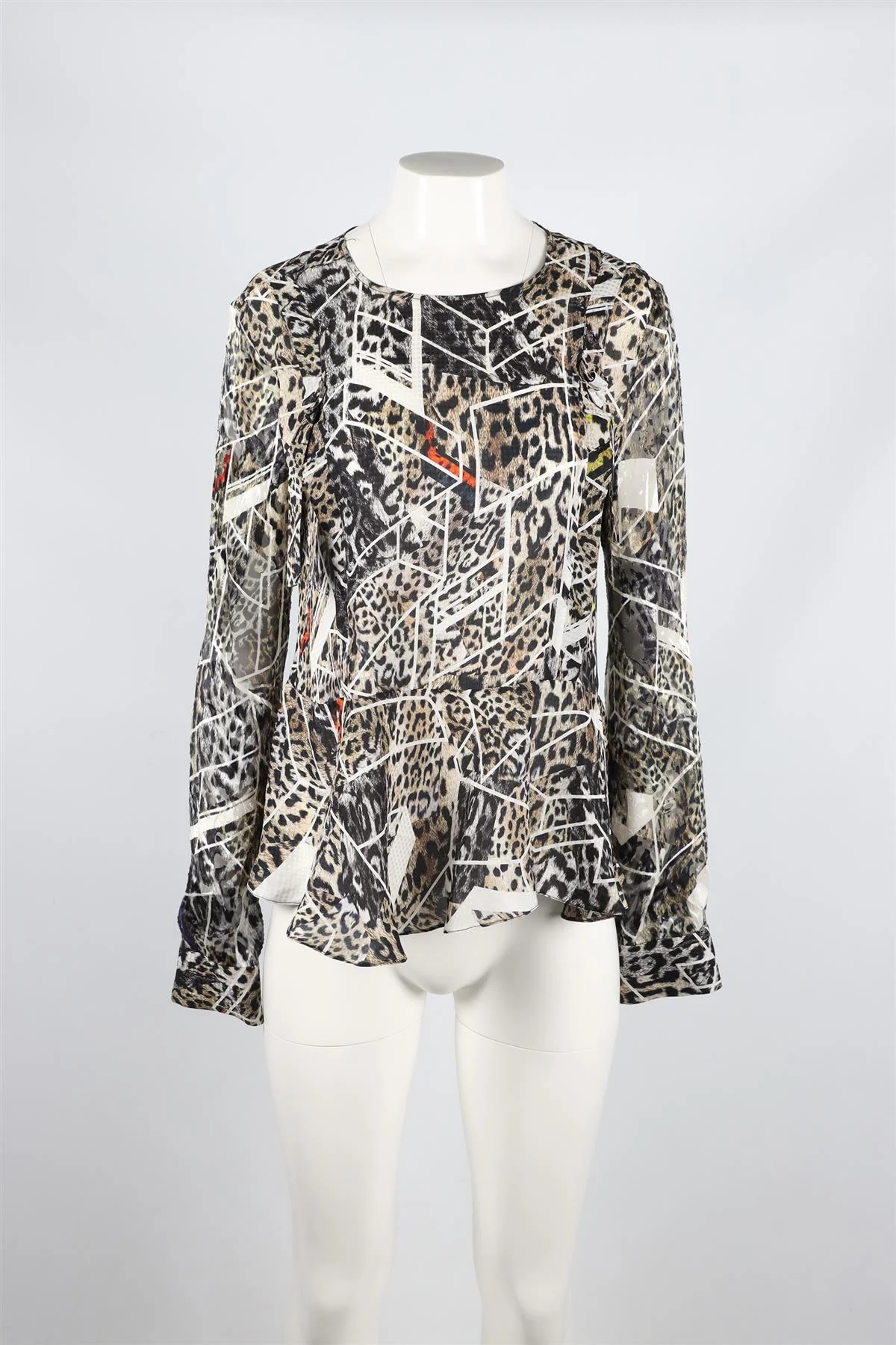 PREEN BY THORNTON BREGAZZI MULTICOLOURED PRINTED SILK TOP LARGE - Image 2